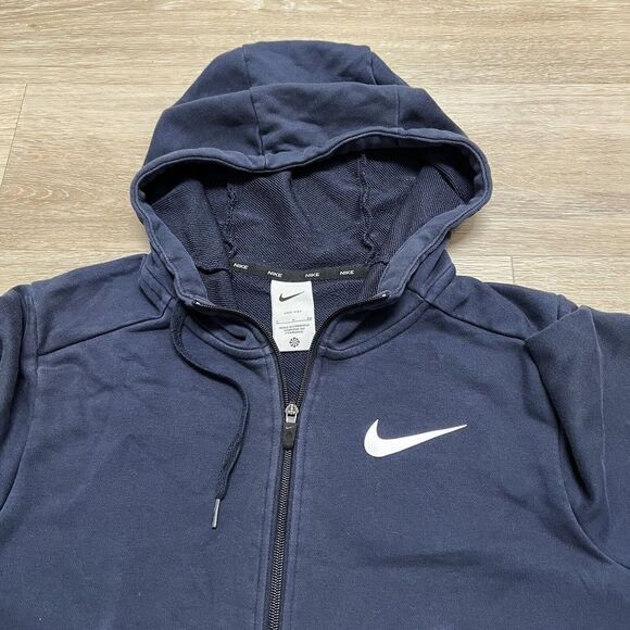 Nike Pro Dri-Fit Training Full Zip Navy Jacket Mens Navy Blue CZ6376-451 Size S - Picture 4 of 7